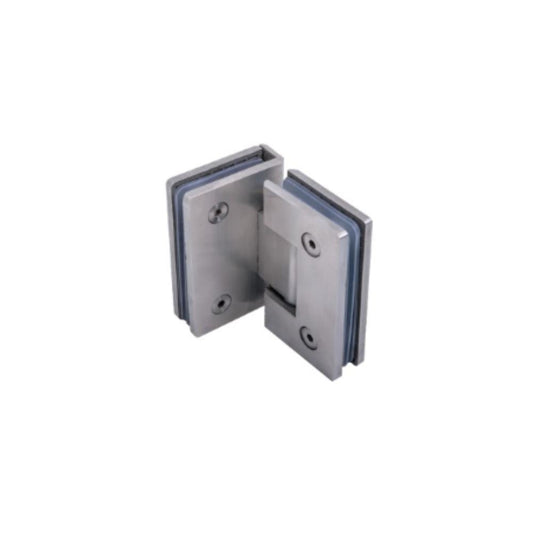 Dobradiça p/vidro dupla 90x55 90º ref. DV61 inox preto mate