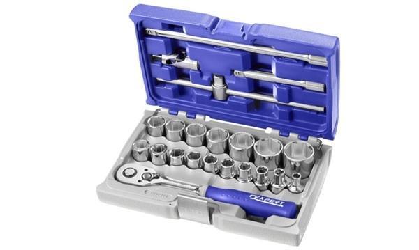 JG. DE CHAVES DE CAIXA E ACESS. - 1/2" MÉTRICAS 22PÇS EXPERT