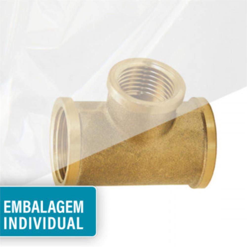 Te Femea/Femea 3/4X1/2 latão