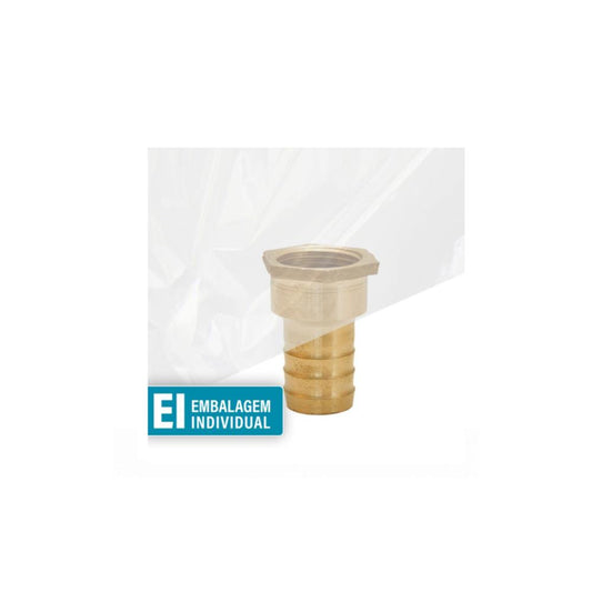 Canhão femea p/plastico 1" latão