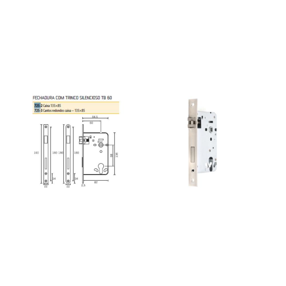 FECHAD. C/TRINCO SILENC. 725-1 INOX