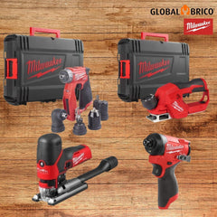 Kit Madeira - 4 Máquinas M12 Milwaukee - Globalbrico