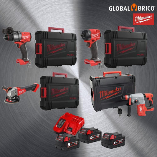 Kit Metal – 4 Máquinas M18 Milwaukee – Globalbrico