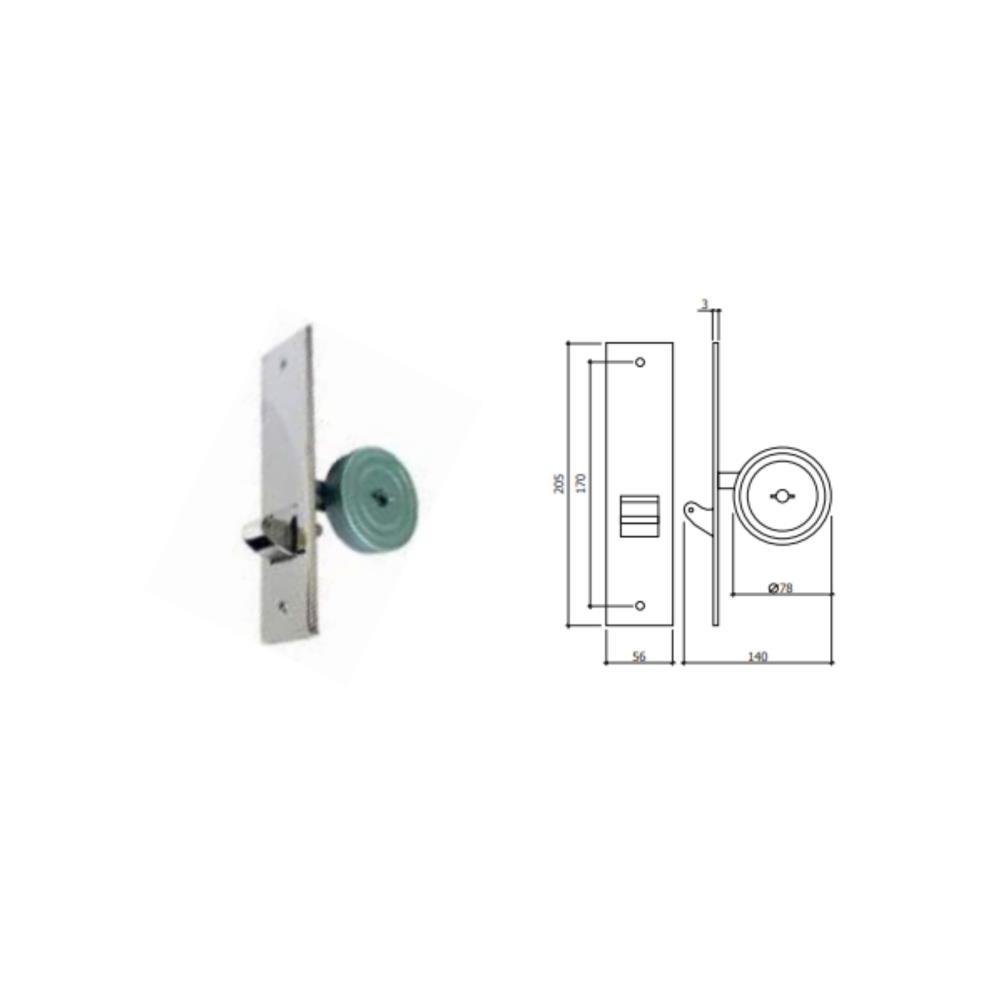 Enrolador embutir com roleto - inox