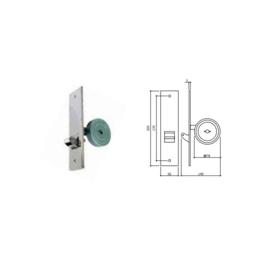 Enrolador embutir com roleto - inox