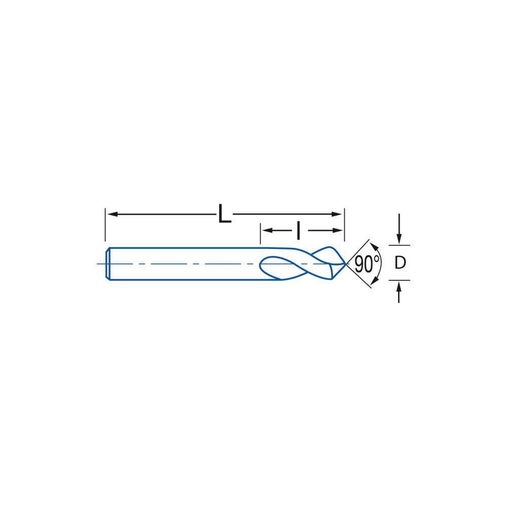 BROCA C/PONTE 16mm 90º HSCO 1301 IZAR