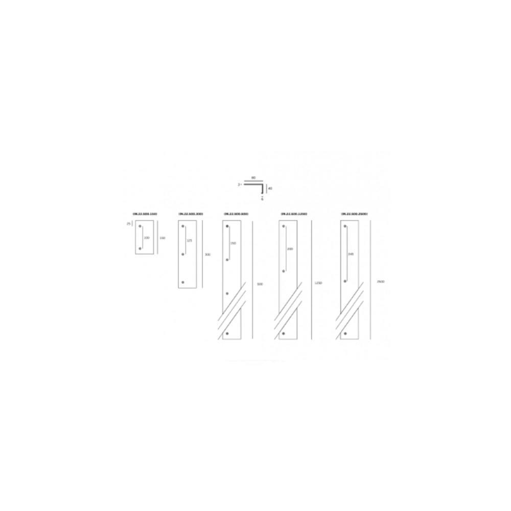 Puxador de movel in.22.500.1250mm inox JNF