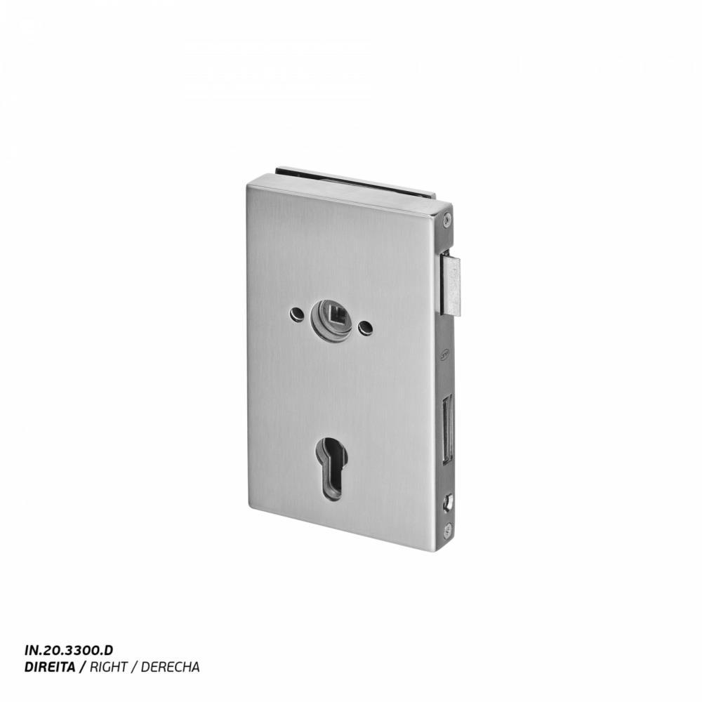 FECHAD. P/VIDRO IN.20.3300.D INOX JNF