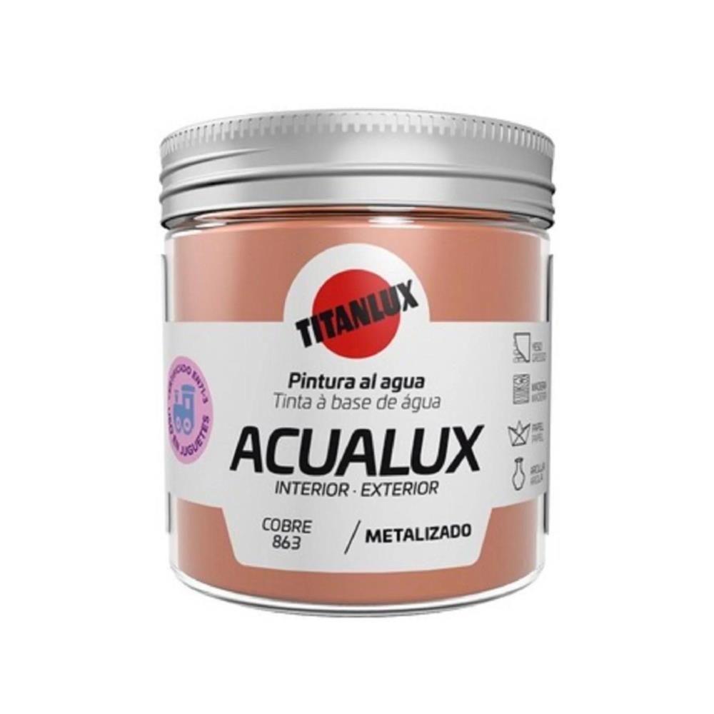 250ML ACUALUX METALIZADO COBRE TITAN