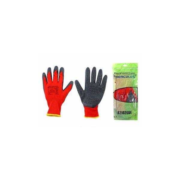 PAR LUVA LATEX ANTI CORTE PRETA/VERM. 8