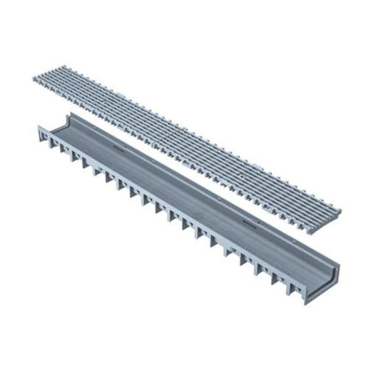 Canal 4you H7 cinza + grelha plastica cinza A15 100X12X9.2