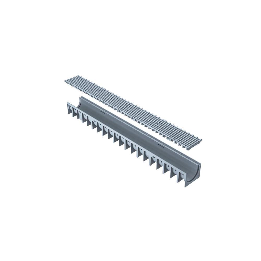 CANAL 4YOU H3 CINZA + GRELHA PLT. A15 100x12x5.45