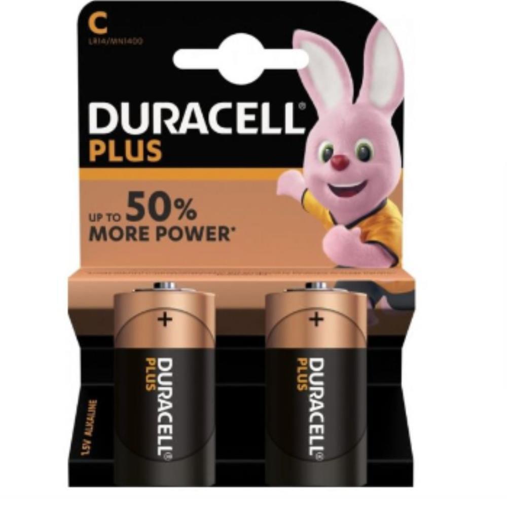 Pilha alcalina plus power LR14 1.5V K2 Duracel