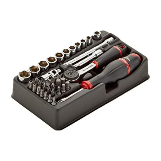 MODULO CHAVES CAIXA 6 FACES 1/4" 37pcs FACOM