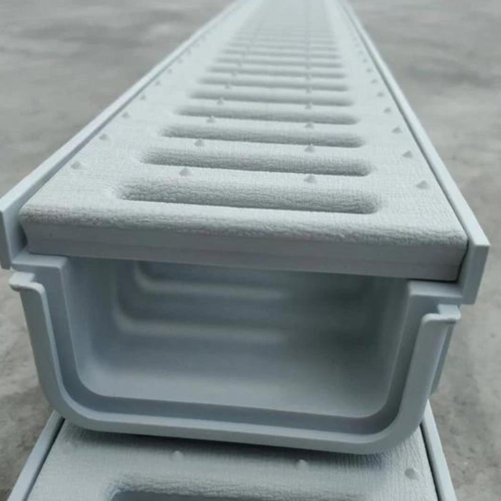 Canal PP cinza compact c/grelha PP - 100X11X5.7cm