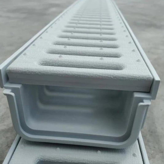 Canal PP cinza compact c/grelha PP - 100X11X5.7cm