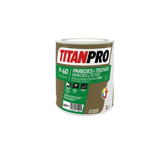 1L TINTA VINILICA PREMIUM P-60 BRANCO MATE TITAN