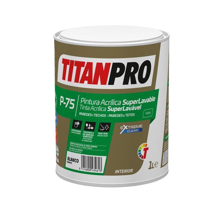 1L TINTA SUPER LAVAVEL P-75 BRANCO TITAN
