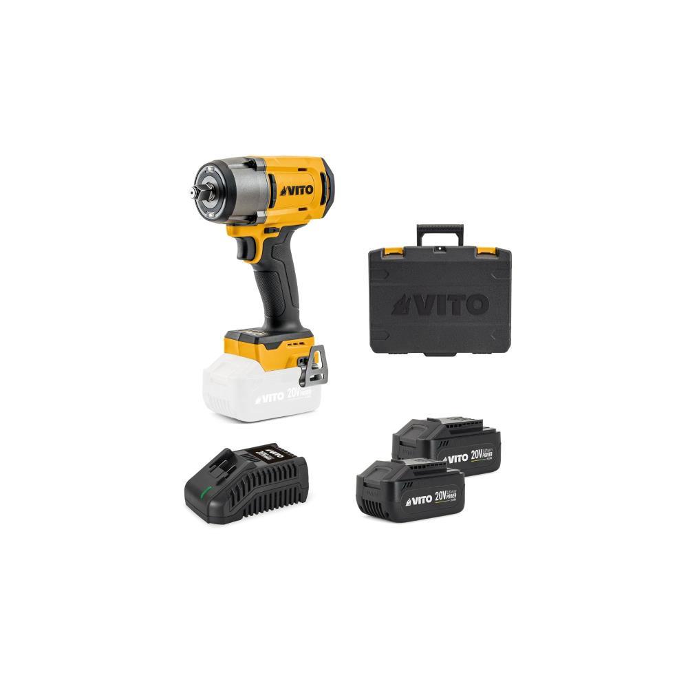 Chave de impacto Brushless 12 1180nm + bat. +carreg. Vito