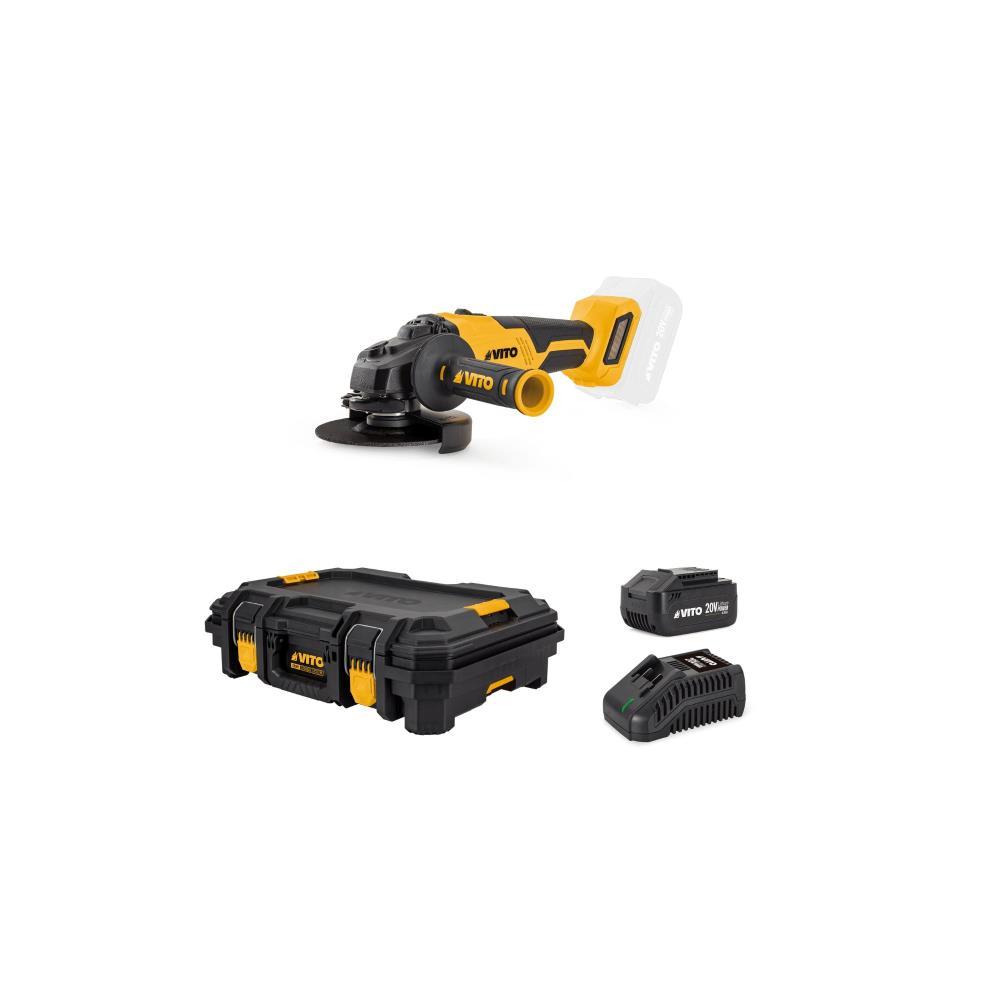 Pack rebarbadora brushless 115mm+bat+carreg.+caixa Vito