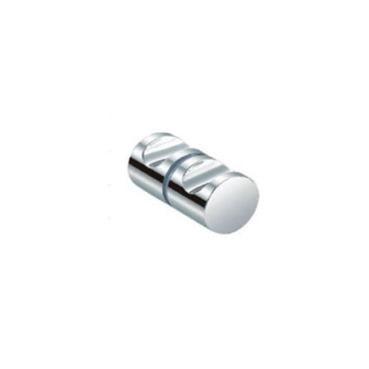 Puxador duplo p/vidro ref. PV55 - 25X30mm inox polido GLK