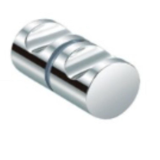 Puxador duplo p/vidro ref. PV55 25x30mm inox polido