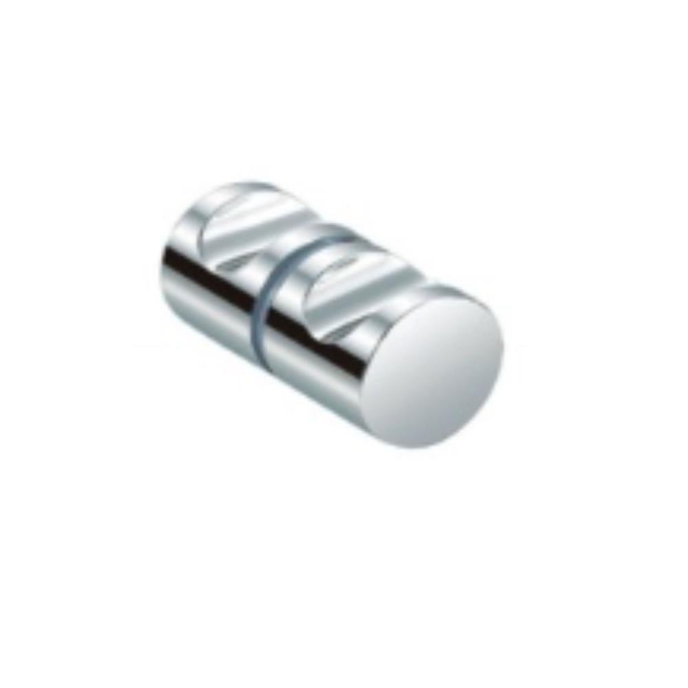 Puxador duplo p/vidro ref. PV55 - 25X30mm inox GLK - BL1