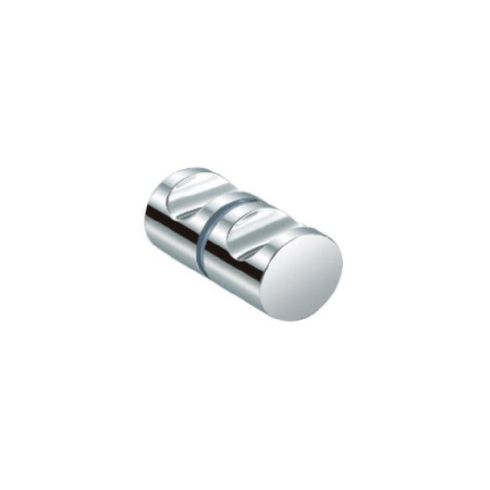 Puxador duplo p/vidro ref PV55 25x30mm inox