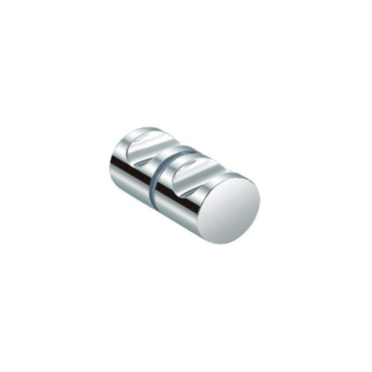 Puxador duplo p/vidro ref PV55 25x30mm inox