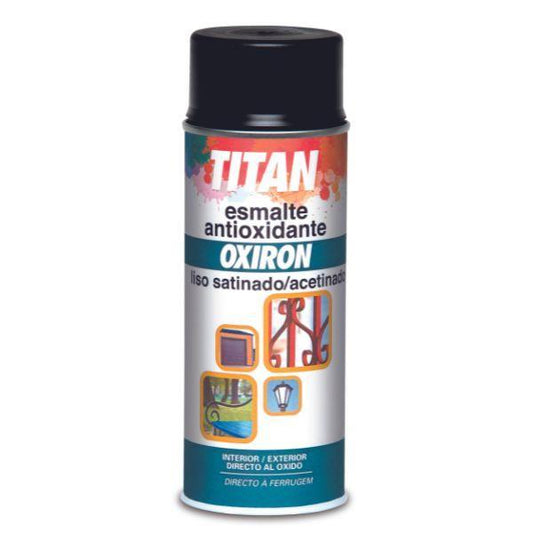 SPRAY OXIRON LISO PRETO 400ML TITAN
