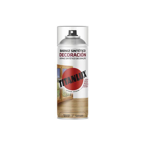 SPRAY VERNIZ SINTETICO BRILHANTE INCOLOR TITAN 400ML