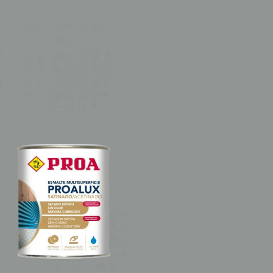 750ml Esmalte aquoso acetinado cinza medio 7042 Proalux