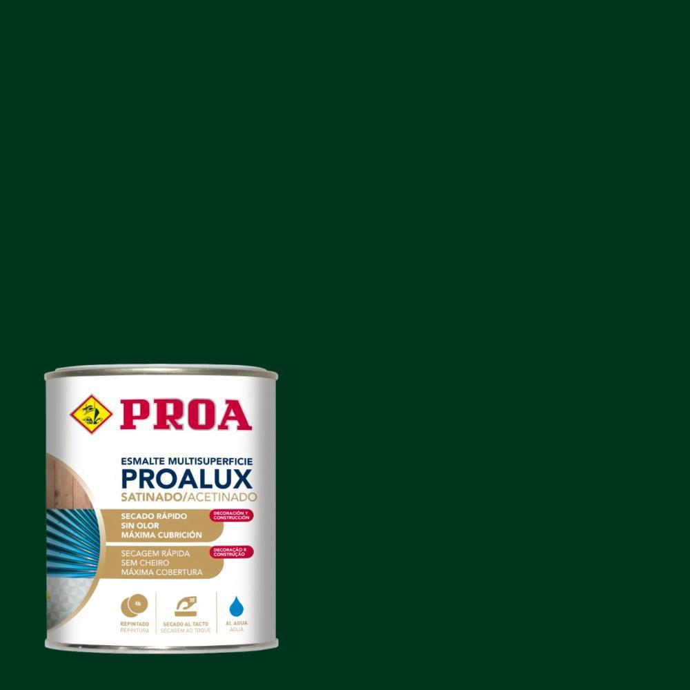750ml Esmalte aquoso acetinado verde garrafa 6005 Proalux