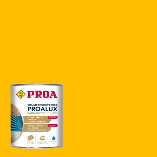 750ml Esmalte aquoso acetinado amarelo 1023 Proalux