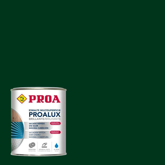 750ml Esmalte aquoso brilhante verde garrafa 6005 Proalux