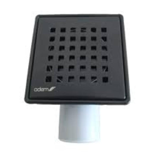 Ralo c/grelha e aro 10x10 Updrain inox preto