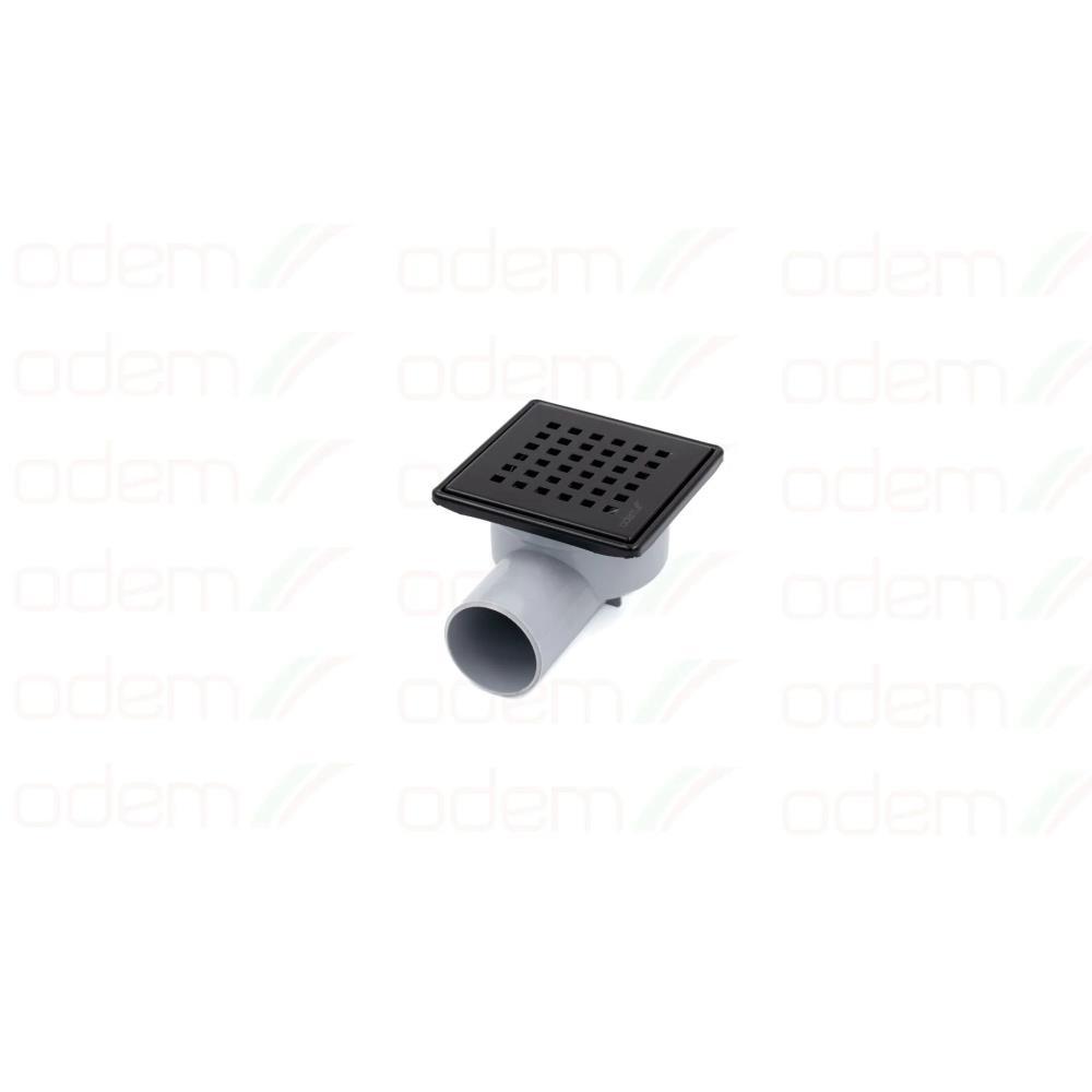 Ralo c/grelha e aro 15x15 Updrain inox preto