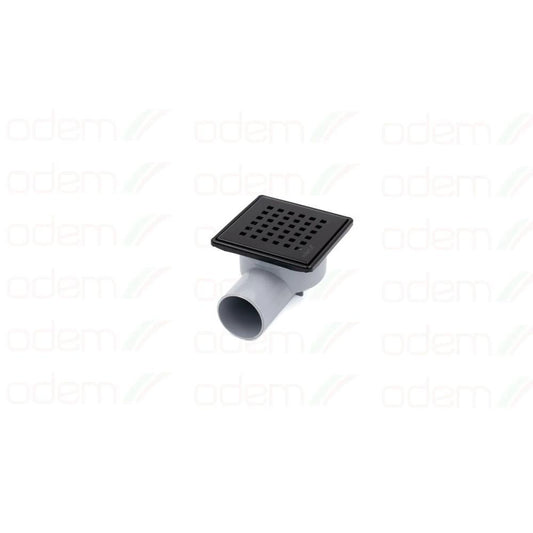 Ralo c/grelha e aro 15x15 Updrain inox preto