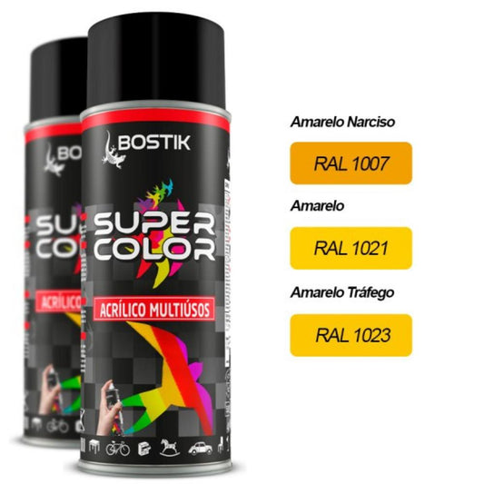 Spray acrilico amarelo narcisio ral 1007 400ml Bostik