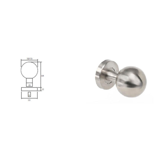 Puxador de bola fixo  55mm  - SS55FX