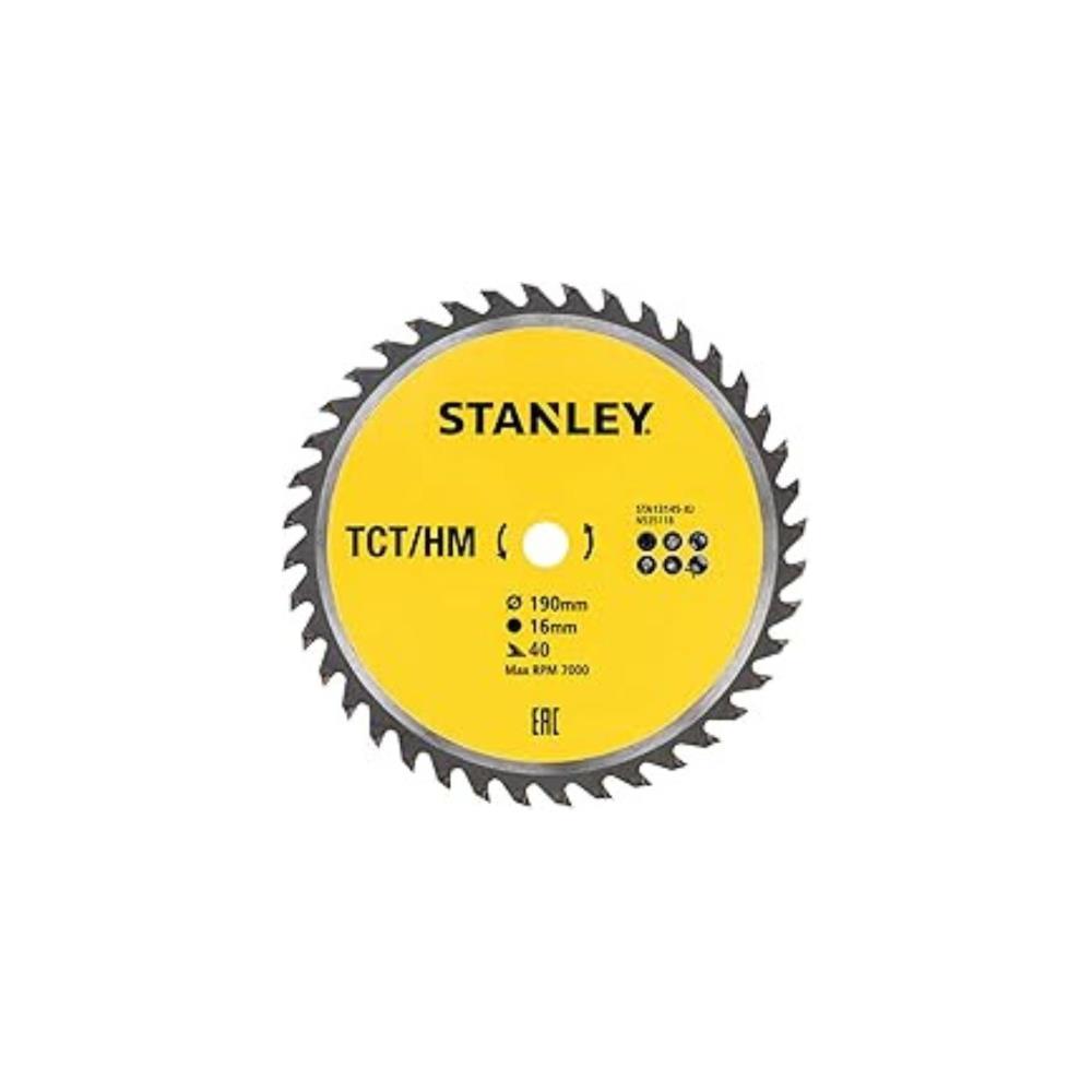 Disco p/madeira TCT 190x16mm 40 D Stanley