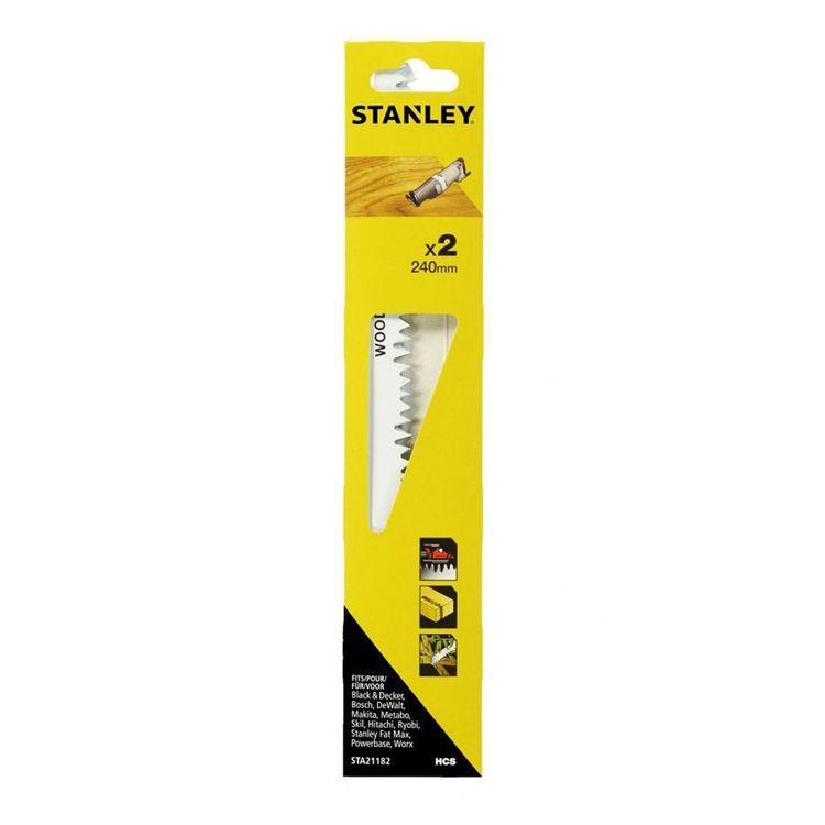 2 LAMINAS DE SABRE MADEIRA 240mm STA21182-XJ STANLEY