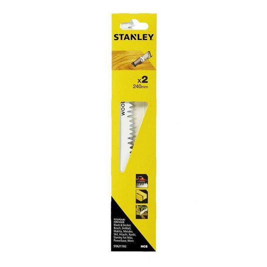 2 LAMINAS DE SABRE MADEIRA 240mm STA21182-XJ STANLEY