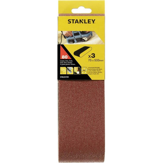 3 CINTAS LIXA 75X533mm GR.80 STANLEY