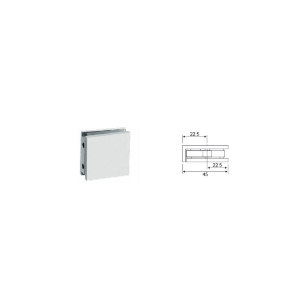 Suporte p/vidro ref. SV01 simples 45x45x4mm inox sat