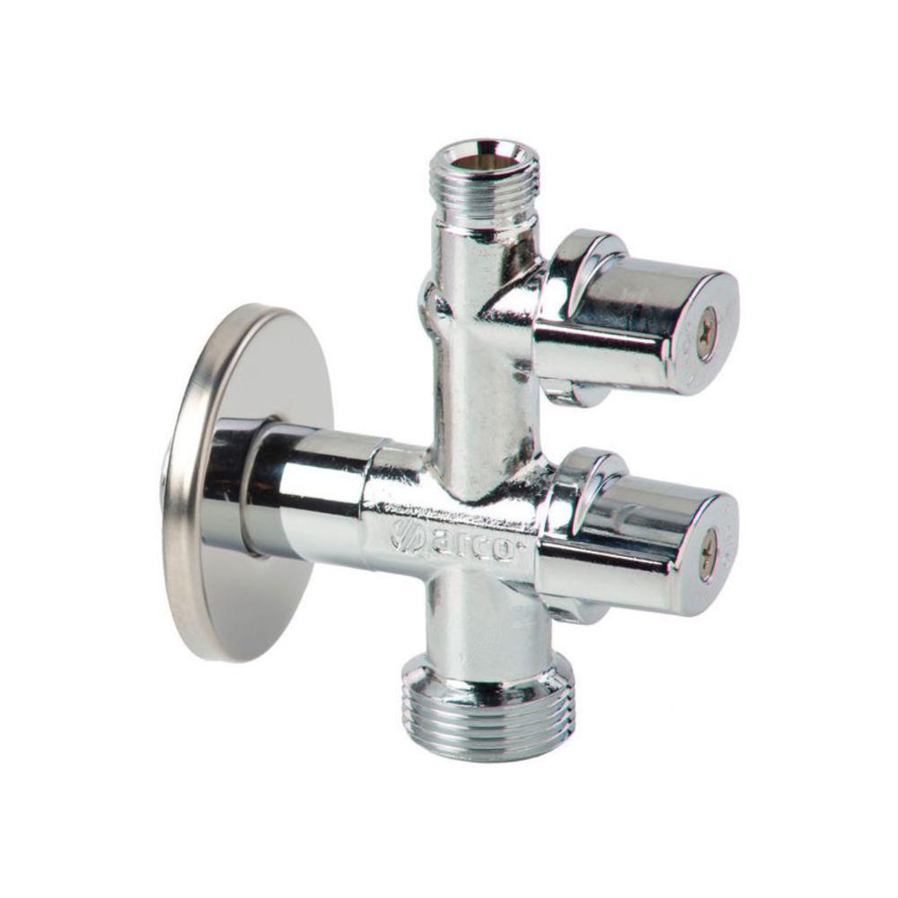 Torneira combinada 1/2"x3/8"x3/4" cromada