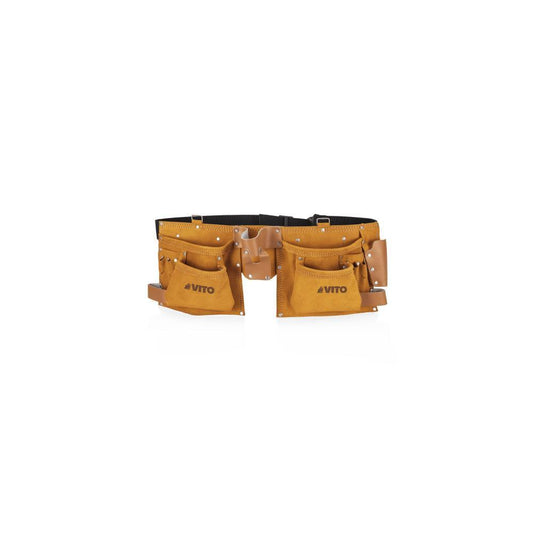 BOLSA DUPLA EM COURO PARA FERRAMENTAS