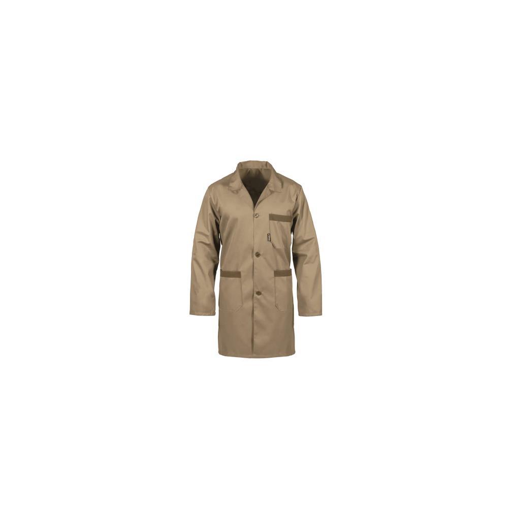 BATA TRABALHO BEJE/CASTANHO 65/35 POL.ALG. TAM. XXL