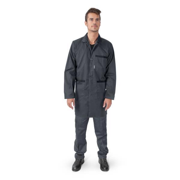 BATA TRABALHO CINZA/PRETO 65/35 POL.ALG. TAM. M