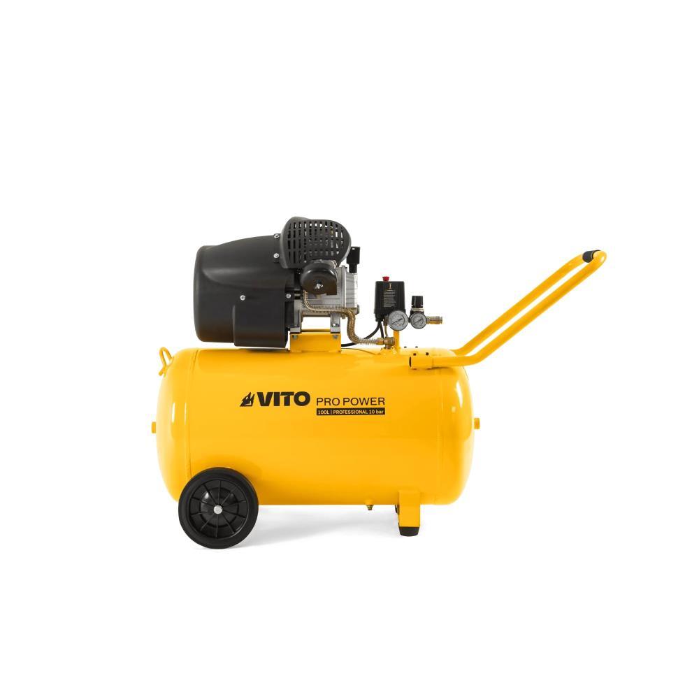 Compressor oleo duplo cilindro 100lts 10 bar 3.0HP Vito